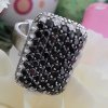 Black Cubic Zirconia Stone Silver Ring - Image 2