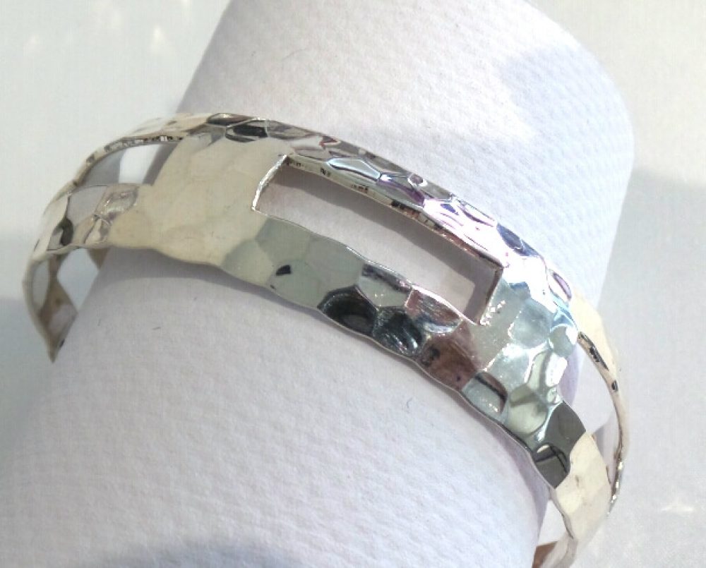 Silver Shiny Hammer like Bangle