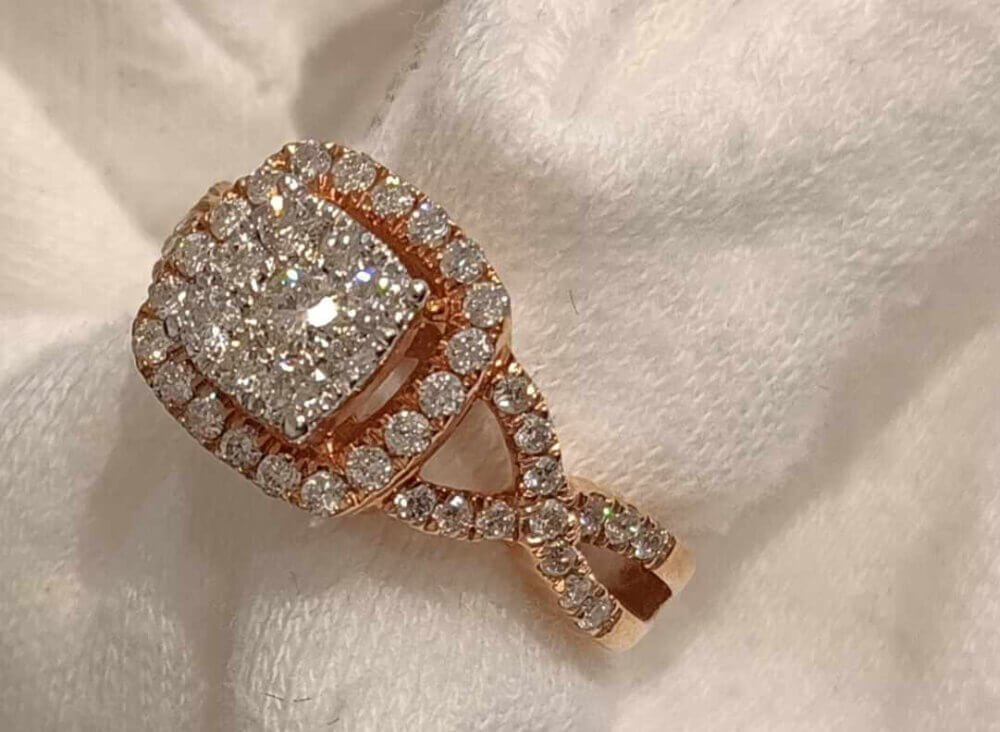 10k Rose Gold Diamond Ring