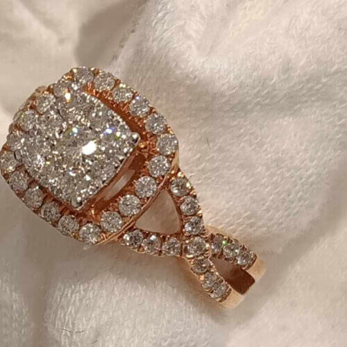 10k Rose Gold Diamond Ring