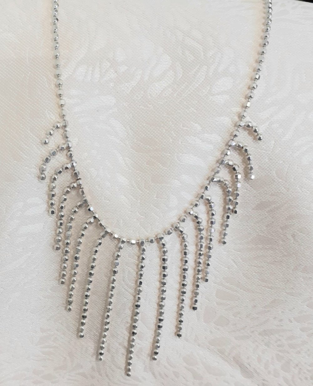 Silver Beaded Necklace