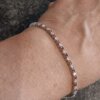 Silver 925 Cubic Zirconia & Garnet Stone Bracelet - Image 2