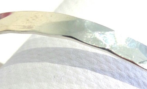 Silver thin hammer liked bangle