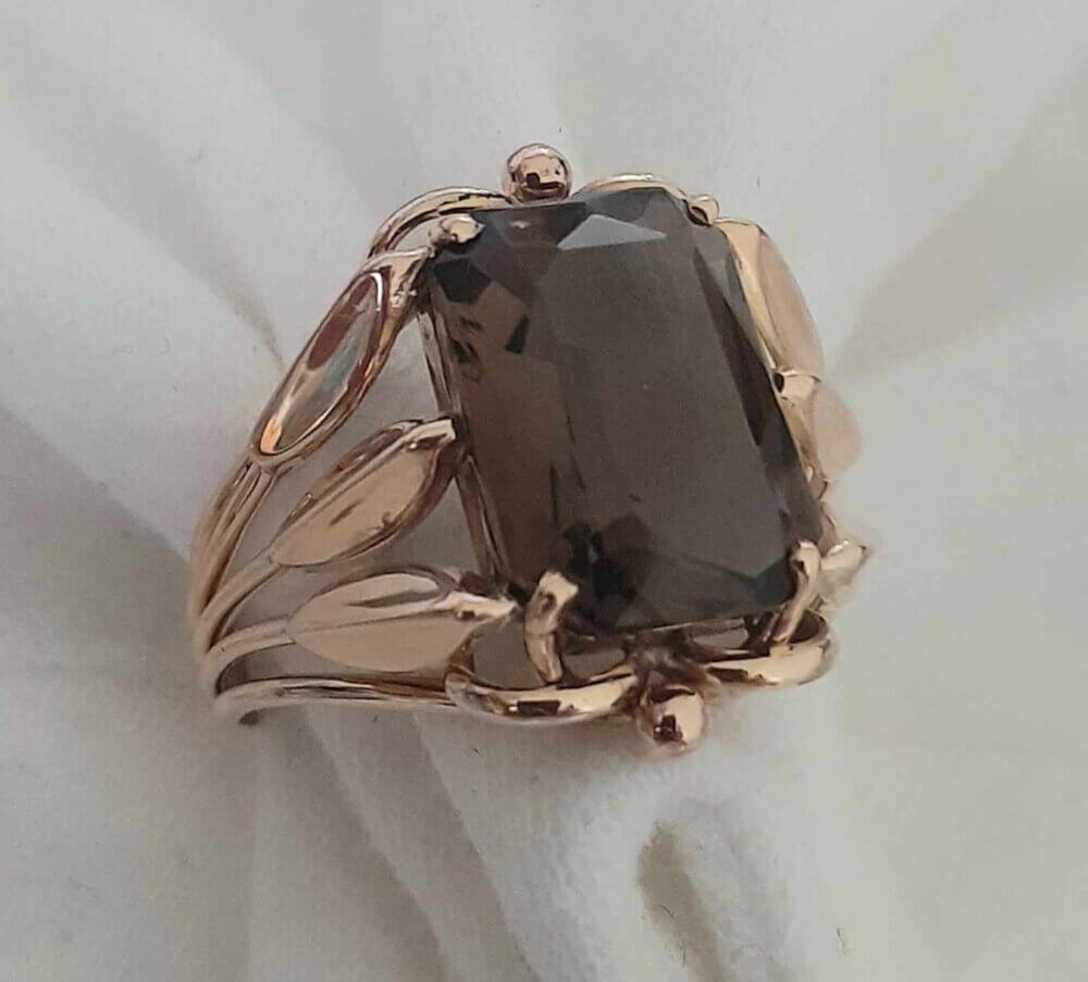 Smokey Topaz 14k Ring - Image 2