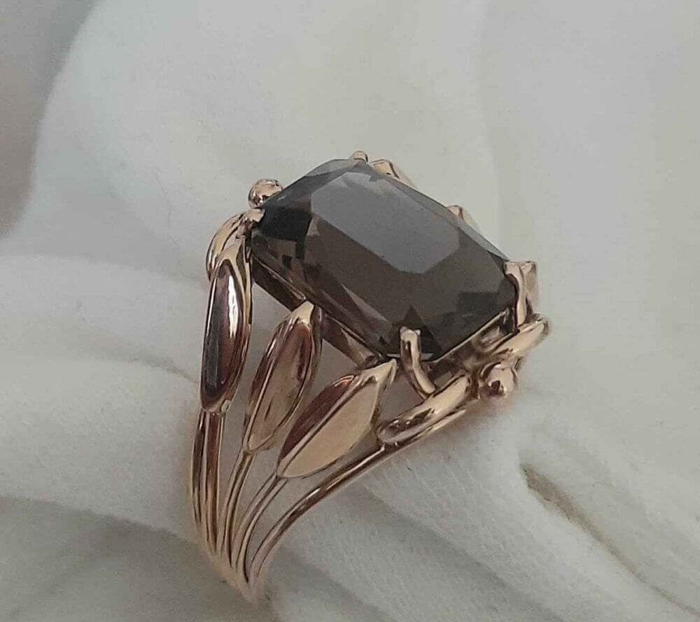 Smokey Topaz 14k Ring - Image 3