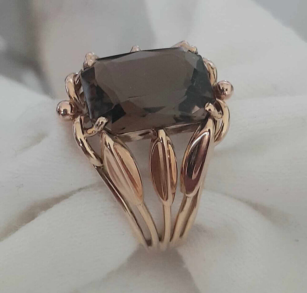Smokey Topaz 14k Ring - Image 4
