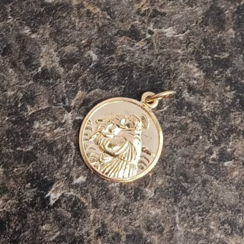 10k gold St. Christopher Pendant
