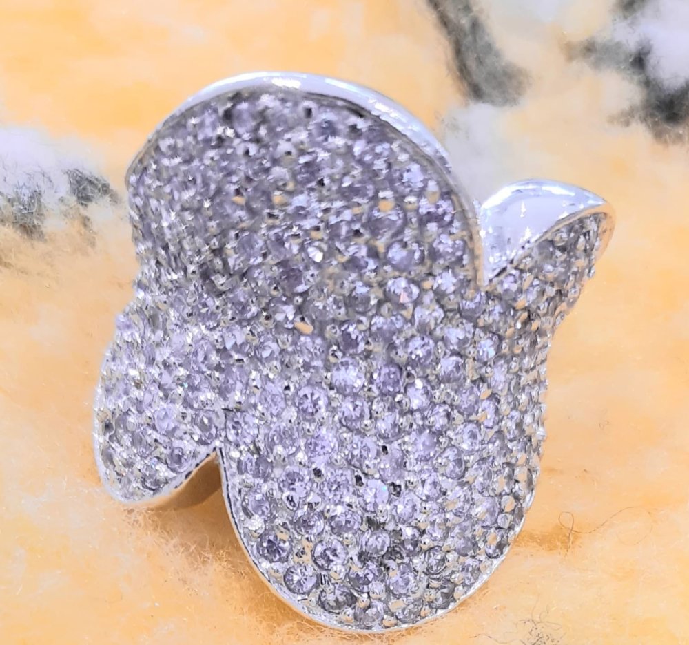 Abstract Silver Ring