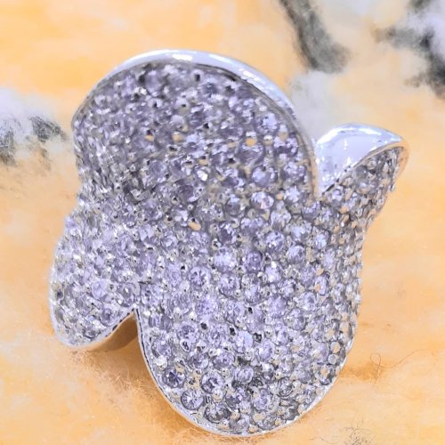 Abstract Silver Ring