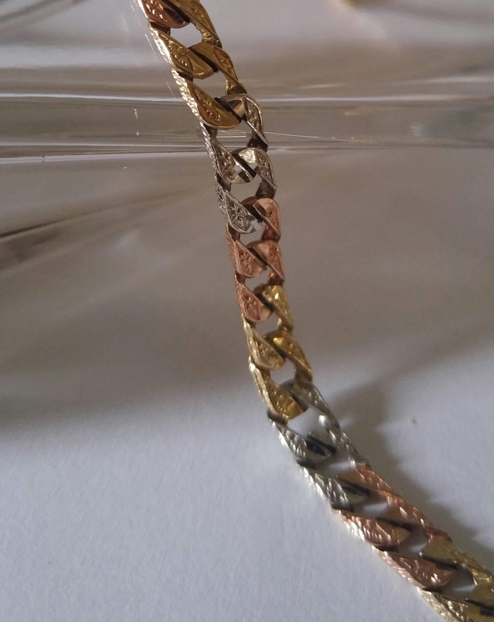 10k Tri Coloured Bracelet