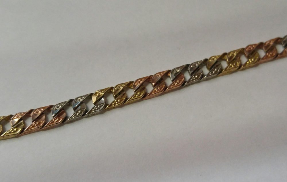 10k Tri Coloured Bracelet - Image 2