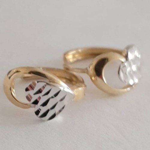 10k Two Toned Earrings