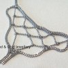 Beaded White Gold Necklace 10k - Image 3