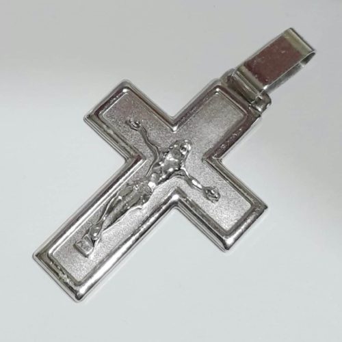 10k White Gold Cross (Crucifix)