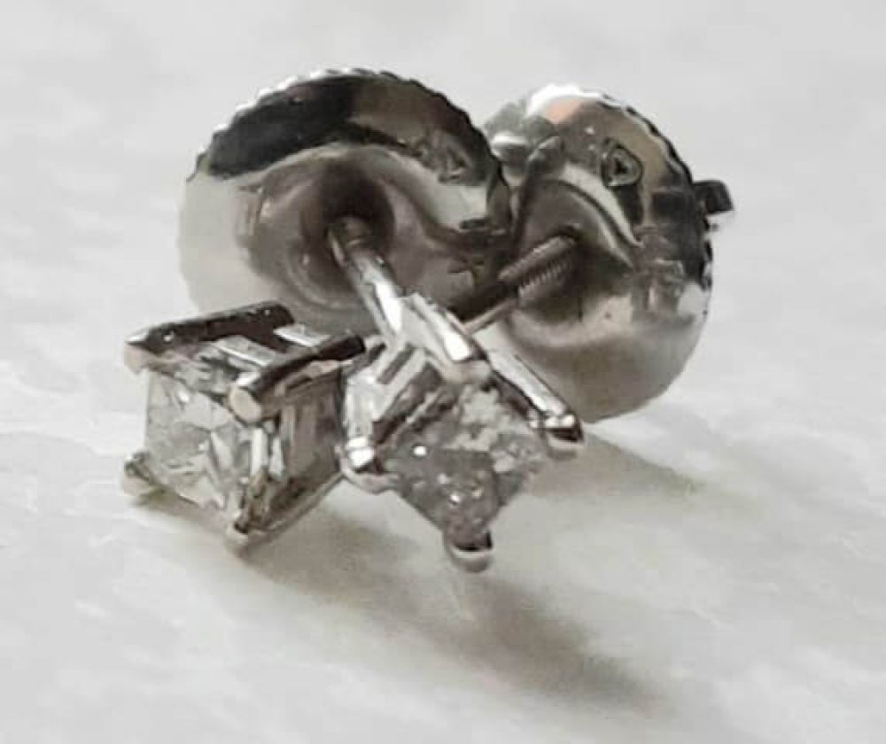 Diamond Studs - Princess Cut 14k