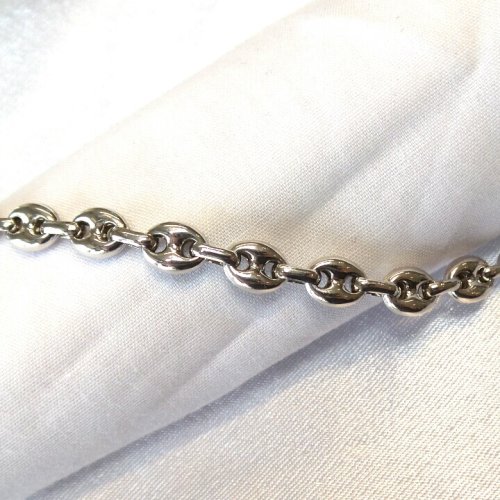 10k White Gold Puffed Gucci Bracelet