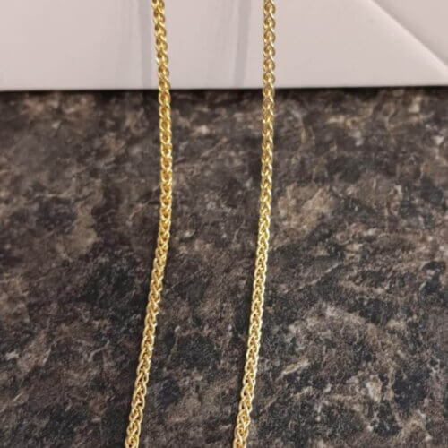 14k Gold Wheat Styled Chain