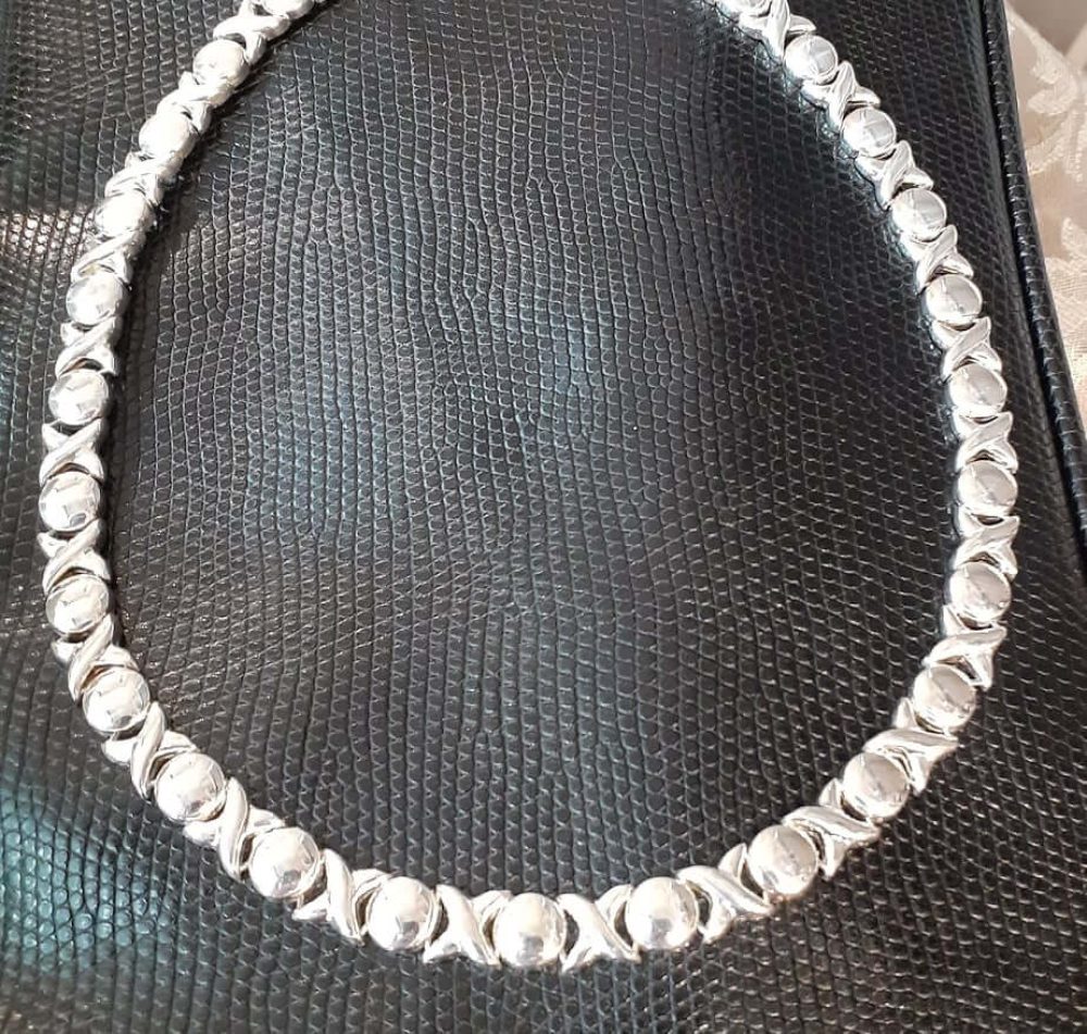 Silver Hugs and Kisses Necklace
