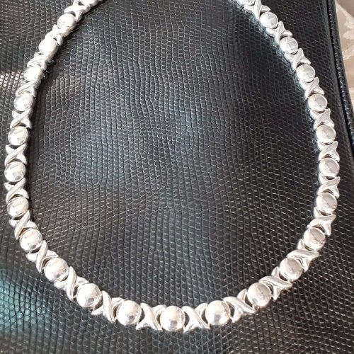 Silver Hugs and Kisses Necklace